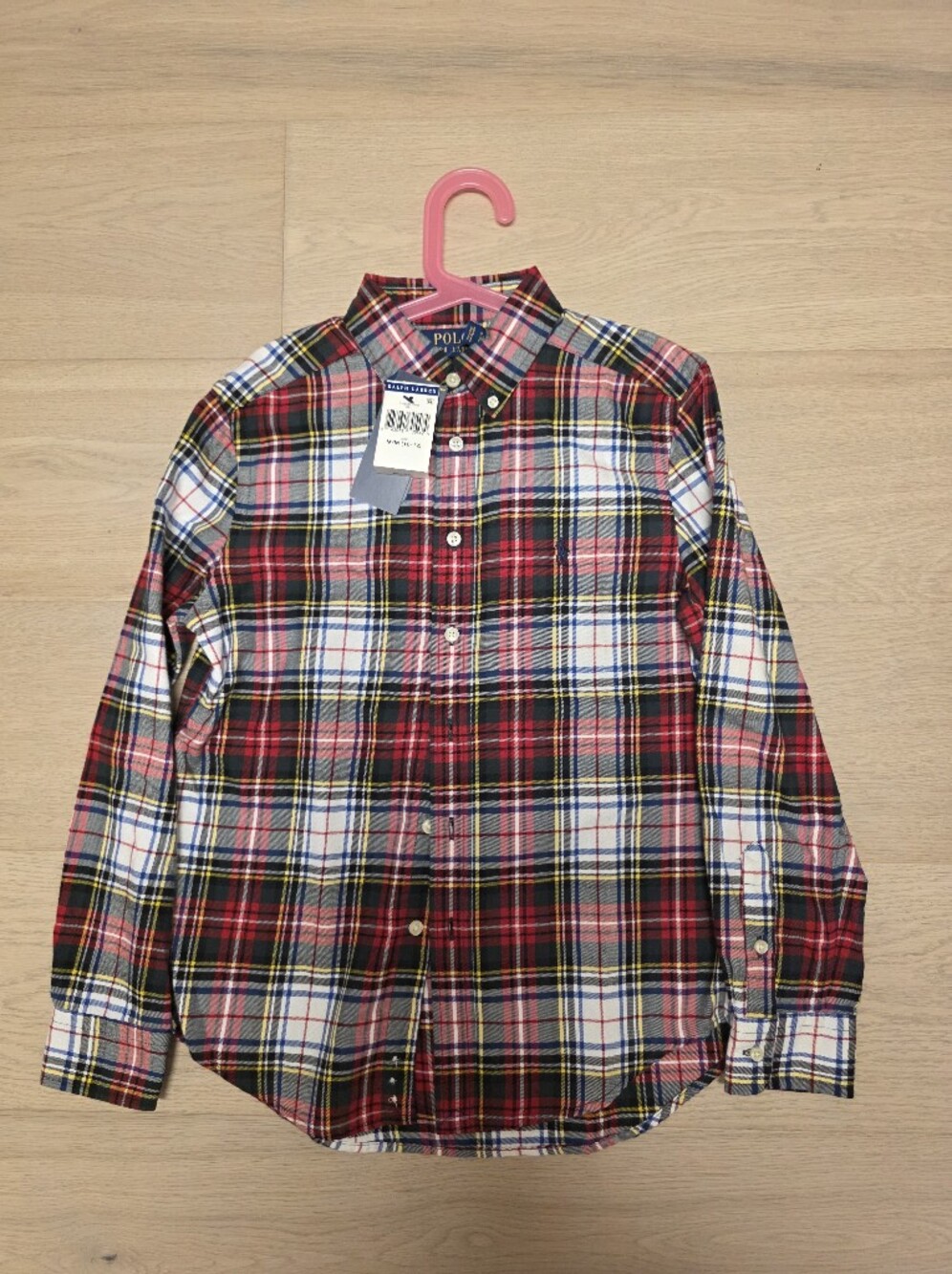 NWT Polo by Ralph Lauren Kids Red and Blue Plaid Flannel Shirt M 10 - 12